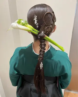 ロング ヘアアレンジ サソウ ユリエ🥥のヘアスタイル