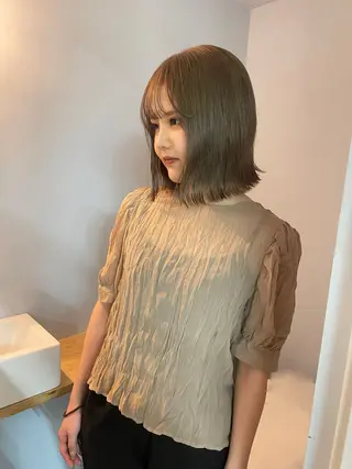 ミディアム ボブカットモデル/パ ーマ/harunaのヘアスタイル