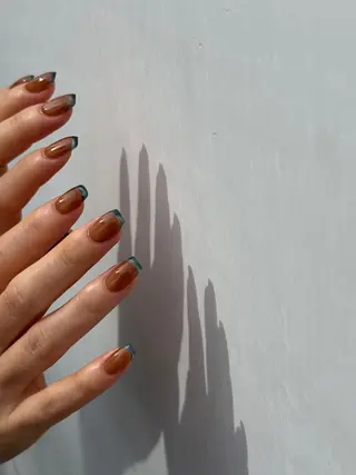 ネイル なんば堀江/育爪施術 ニュアンス✻Kaphのネイルデザイン