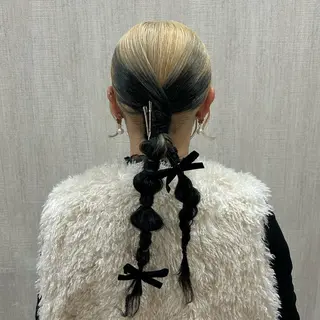 ロング ヘアアレンジ 🫧透け感⋆艶髪💎 山口アヤカのヘアスタイル