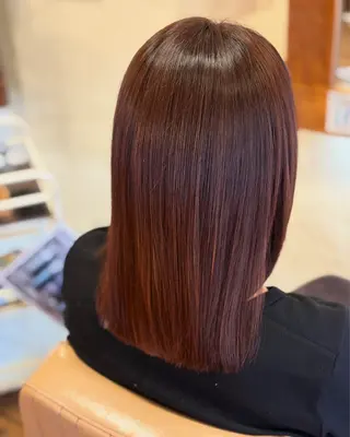 セミロング 柘植 雅大のヘアスタイル