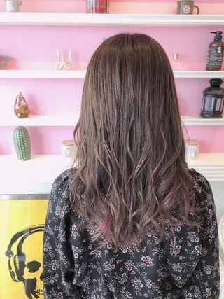 セミロング カラー 浦山 和之のヘアスタイル