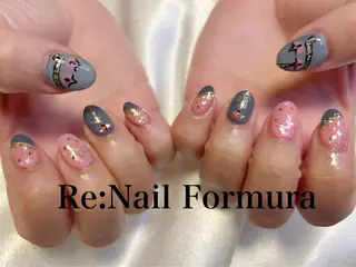 ミディアム Re:Nail Formula所属・kido chieのネイルデザイン