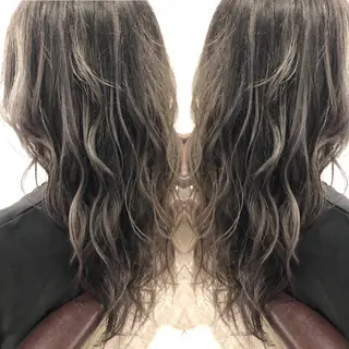 ミディアム カラー JILBLAN京都 ショート/ハイライトのヘアスタイル