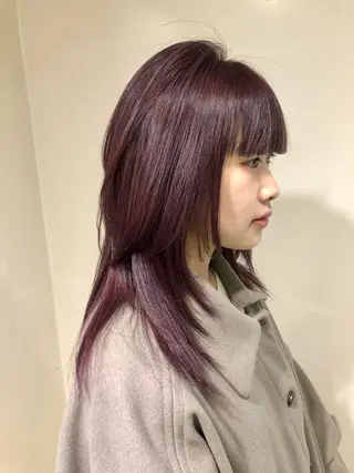 セミロング カラー 千葉 洋平のヘアスタイル