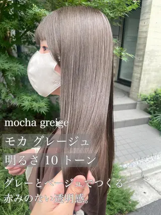 ロング カラー 顔周りカット× 髪質改善【リョウ】のヘアスタイル