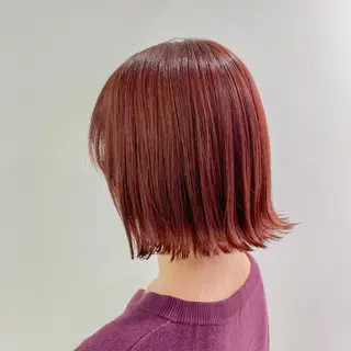 セミロング カラー I'S.横浜所属・赤み消しカラー 🍀JUNKIのヘアスタイル