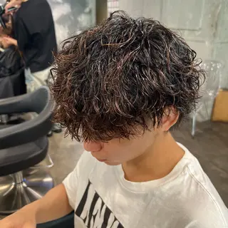 ショート カラー パーマ ヘアアレンジ メンズ キッズ 🔷横浜1のパーマ 職人🔷将太郎のヘアスタイル
