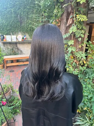 ミディアム カラー うる艶カラー× ハイトーン/miuのヘアスタイル