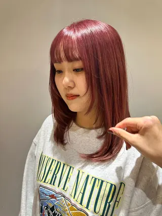 セミロング カラー やました りの☁のヘアスタイル