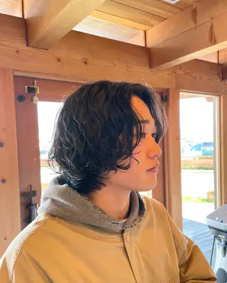 ミディアム メンズ aim of garnet所属・アンドウ ソラのヘアスタイル