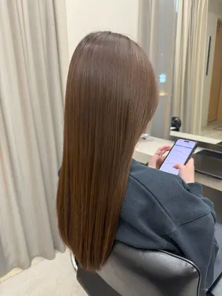 ロング カラー haru 髪質改善サロンのヘアスタイル