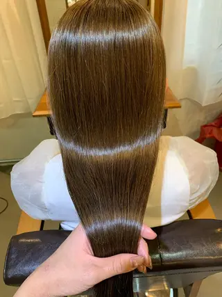 ロング カラー ブリーチなしカラー 🌿‬脇黒丸 彩のヘアスタイル