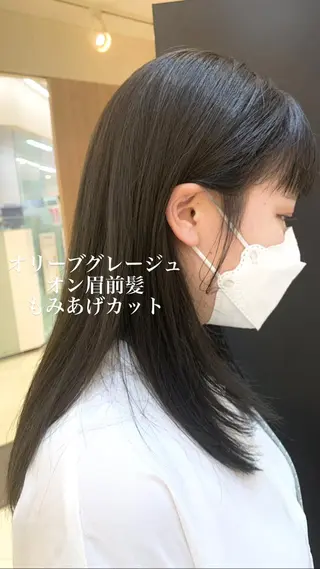 セミロング カラー 似合わせカラー/艶 髪質改善/ヨシザキのヘアスタイル