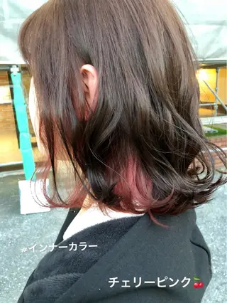 ミディアム カラー レイヤーカット匠 イソザキノリユキのヘアスタイル