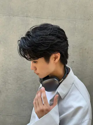 メンズ メンズカット/ フェザーパーマ/げんのヘアスタイル