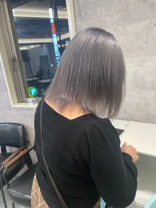 セミロング ♡似合わせハイトーン ♡maiのヘアスタイル