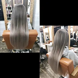 ロング カラー ✯カラー&編み込み エクステ✯池田智博✯のヘアスタイル