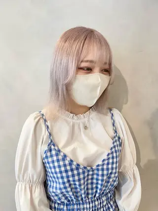 ミディアム カラー ブロンド・ハイトーン ／遠藤将太のヘアスタイル