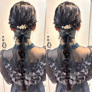 ロング ヘアアレンジ ヘアメ🎀エクステ 🪽横浜/しほ🧸のヘアスタイル