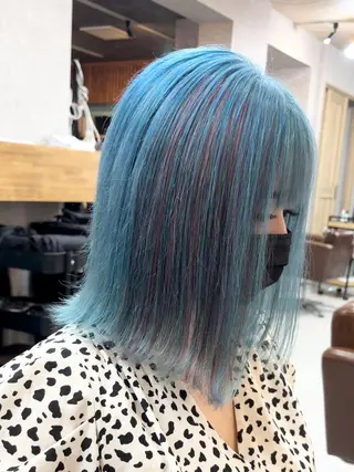 セミロング カラー ❣️ハイトーン❣️ BLUE&Co.のヘアスタイル