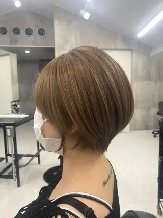 ショート カラー パーマ ヘアアレンジ メンズ キッズ レイヤー×ハイトーン / mihana🪐のヘアスタイル