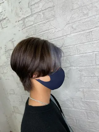 ショート カラー メンズ ブリーチ特化 ハイトーンRYOYAのヘアスタイル