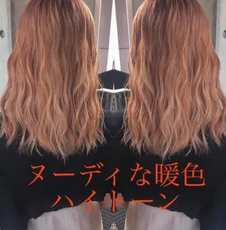 ミディアム カラー テトネ タカシのヘアスタイル
