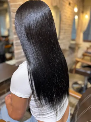 ロング カラー ブリーチ/縮毛矯正/ 川野秀真のヘアスタイル