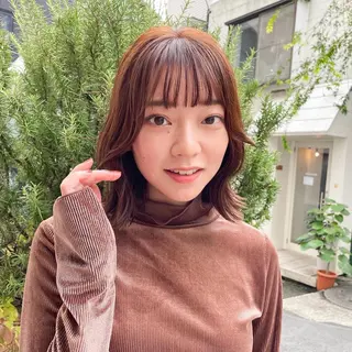 ミディアム カラー ボブヘアカット Rikapi❤️のヘアスタイル