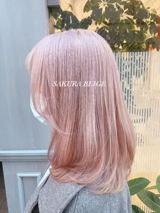 ミディアム カラー 韓・中華美女ヘア 🇰🇷×🇨🇳のヘアスタイル