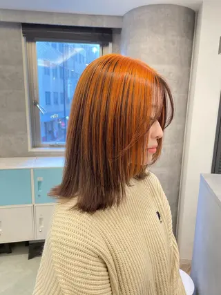 セミロング ♡似合わせハイトーン ♡maiのヘアスタイル