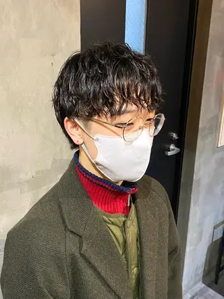 ショート パーマ メンズ Agu hair lore沼館店所属・八戸パーマ/メンズパ ーマ/シンゴ。のヘアスタイル