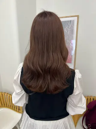 セミロング アレンジ/ブラウン カラー HARU🕯のヘアスタイル