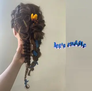 カラー ヘアアレンジ 桃果 momokaのヘアスタイル