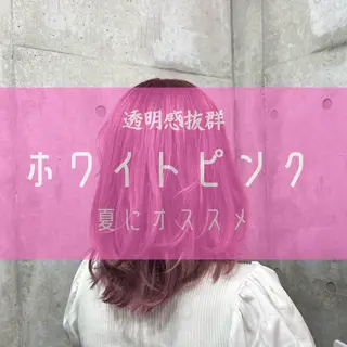 セミロング カラー ブリーチカラー/ 寺口佳希のヘアスタイル