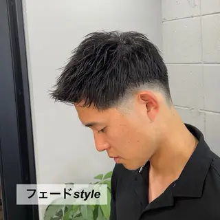 ショート メンズ 天王寺/メンズパーマ /フェード/河本かほのヘアスタイル