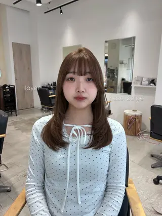 ロング カラー 顔周りレイヤー 🎀マリノのヘアスタイル