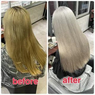 ロング カラー ハイトーンエクステ 🎩カズキ🎩のヘアスタイル