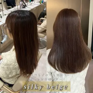 ミディアム カラー カット無料｜レイヤー カット｜韓国モテへアのヘアスタイル