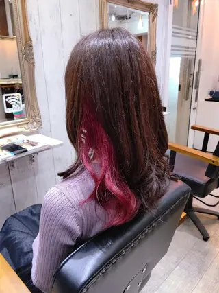 セミロング カラー bathair  所属・bathair 持田侑祐のヘアスタイル