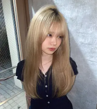 ロング フェザー/ニュアンス /レイヤーのヘアスタイル