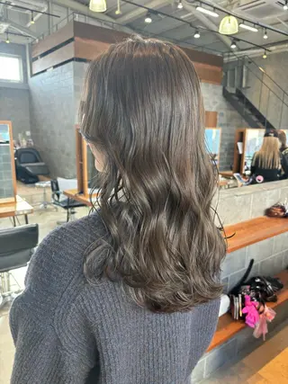 セミロング カラー パーマ ヘアアレンジ 押切 響　のヘアスタイル