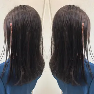 セミロング カラー 柴田 祐輔のヘアスタイル