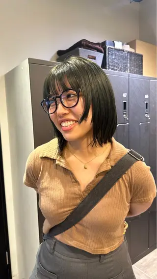 ミディアム カラー 中川 蓮のヘアスタイル