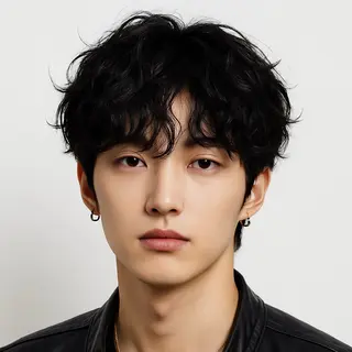 メンズ 表参道フェザーパーマ ニュアンスパーマのヘアスタイル