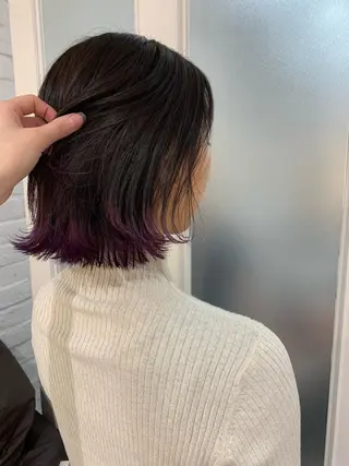 ミディアム カラー 加藤 あやみのヘアスタイル