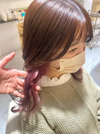 ミディアム カラー 安永 涼のヘアスタイル