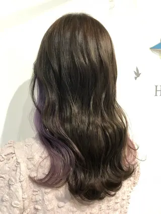 ロング カラー 青野 文香のヘアスタイル