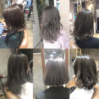 ミディアム カラー パーマ ヘアアレンジ メンズ キッズ ネイル マツエク・マツパ サロンドミルク 原宿のヘアスタイル